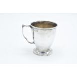 Silver christening mug made by Roberts and Pore, hallmarked for Birmingham 1943 (82.1 grams) In good