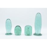 A collection of Victorian and Edwardian glass dumps (4) In good condition with no obvious damage