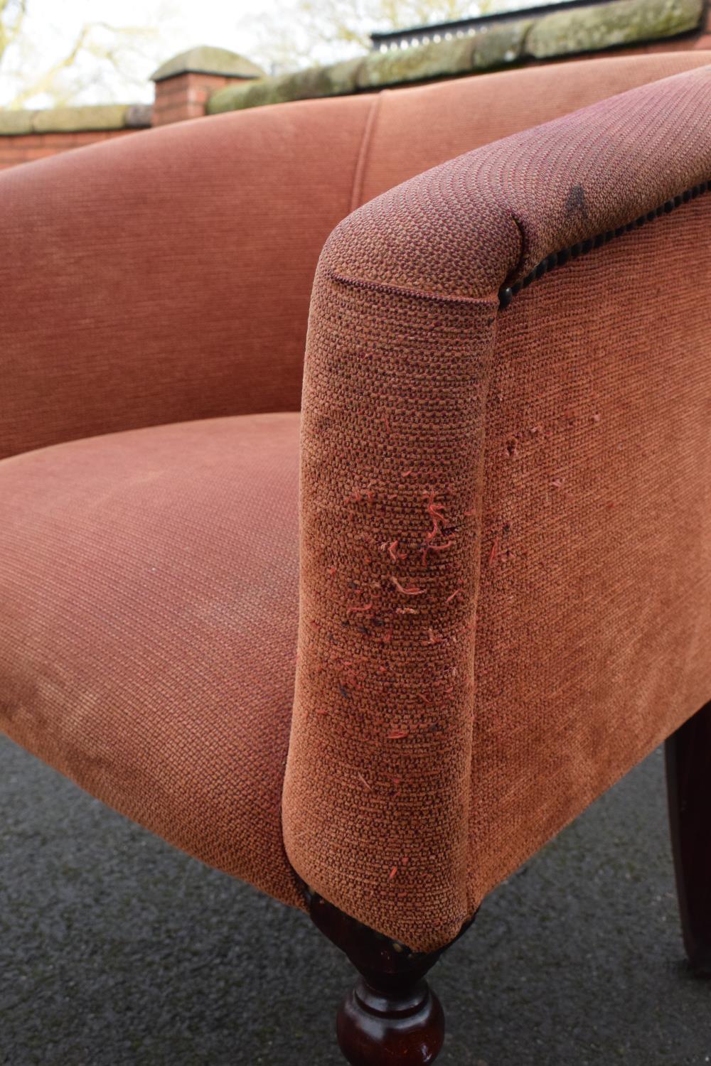 Victorian upholstered mahogany parlour chair - Image 8 of 8