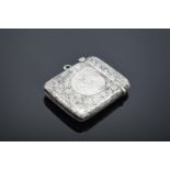 Silver vesta case: Birmingham 1897 (19.7 grams) in good condition with minor issues as expected such