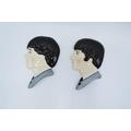 Moorland Pottery Beatles face wall plaques: Lennon and McCartney (2) In good condition with no