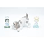 Royal Worcester candle snuffers Mob Cap and Old Woman together with Lladro beagle dog (3) All in