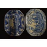 19th century plates to include Davenport and one unmarked example of British scenes (2) Both are