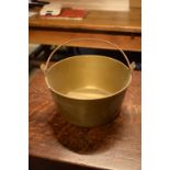 Brass jam pan, 28cm diameter