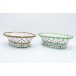 Ed Honore á Paris pierced oval dessert baskets (a/f) Both are lacking their handles. One has