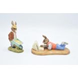 Royal Doulton Bunnykins figures Gardener DB156 and Online DB238. All in good condition without any