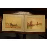 A pair of sea scapes watercolours depicting Largo Bay and Tarbert Lochfyne: signed by D Martin of