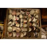 A collection of 19th century English tea cups including Copeland Garrett, Worcester, Newhall etc (