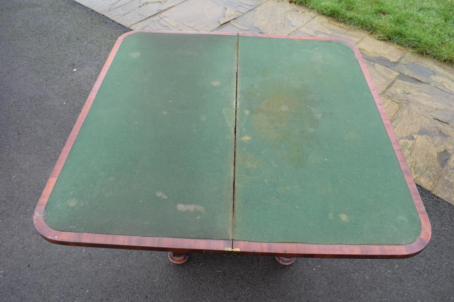 Late Victorian rosewood fold-over games table. The piece functions well and folds/ slides well. - Image 8 of 12