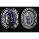 A collection of 19th century meat dishes with designs to include Palladian Porch circa 1820, Wild