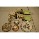 A mixed collection of items to include novelty golf teapot, Aynsley, Carlton Ware etc Condition is