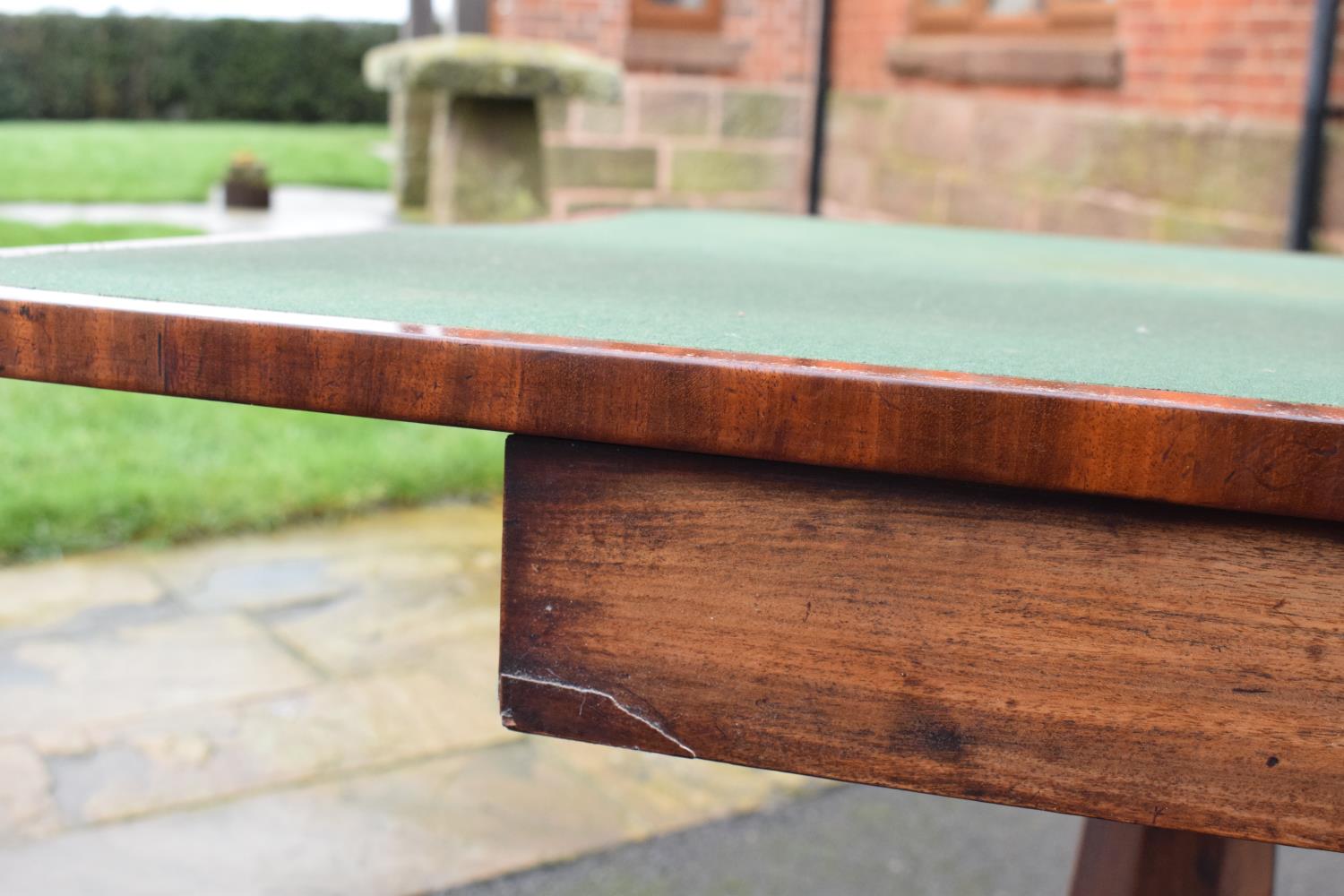 Late Victorian rosewood fold-over games table. The piece functions well and folds/ slides well. - Image 12 of 12