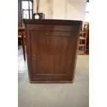 Victorian oak corner cupboard. With signs of wear and tear and use. 75 x 40 x 88cm