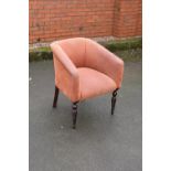 Victorian upholstered mahogany parlour chair