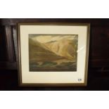 Michael Fairclough limited edition print of a mountainous scene, 26/150. In good condition. 79 x