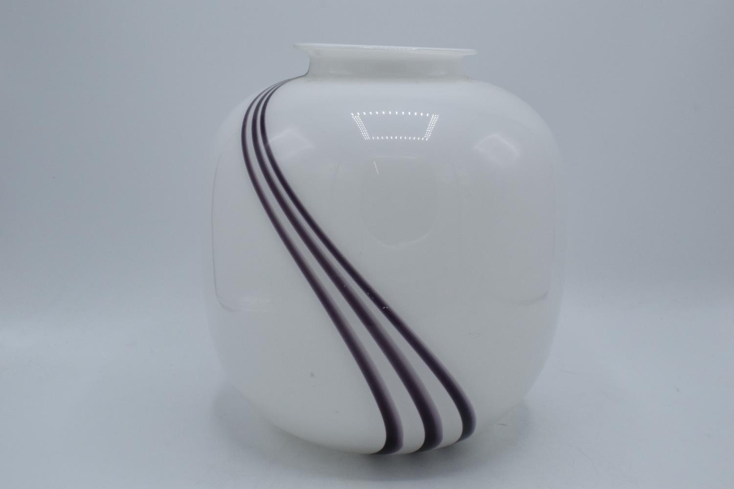 Large Goebel art glass vase, 23cm tall. In good condition with some scratching and surface wear etc.