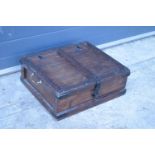 Early 20th century painted pine artists carry case with brass handles