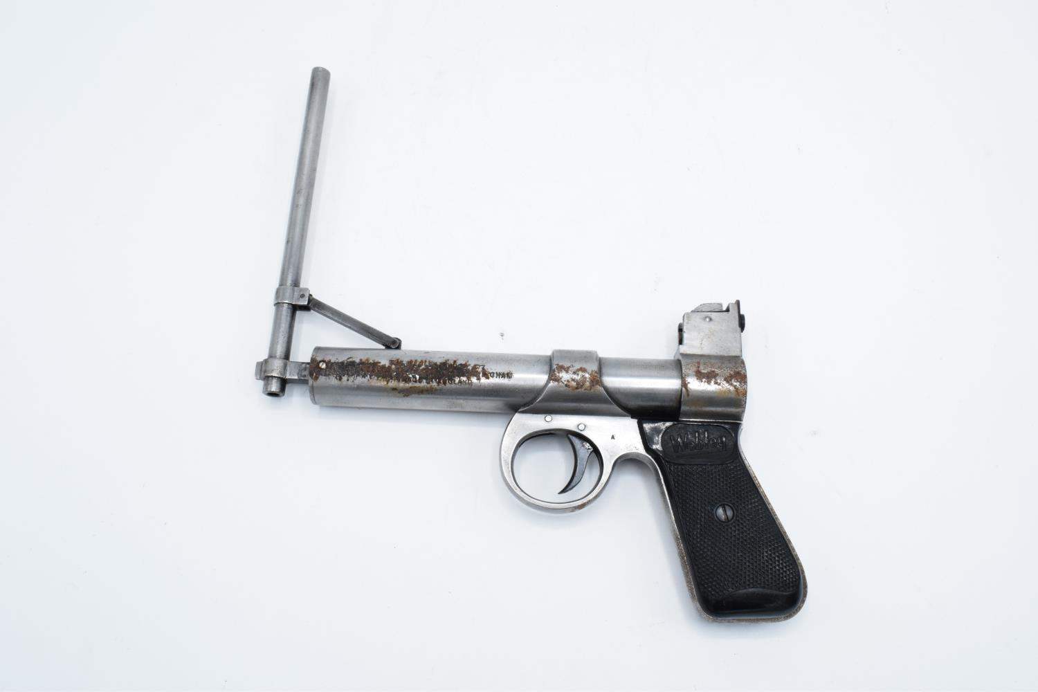 Webley vintage Senior Air Pistol. the metalwork has corroded and rusted but there are no holes. - Image 8 of 10