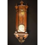 19th century ornate Vienna striking wall clock by Gustav Becker. There is a crack to a section of