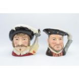 Large Royal Doulton character jugs Henry VIII D6642 and Cyrano de Bergerac (2nd) D7004 (2) In good