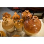 A collection of stoneware jars and flagons (6) (mainly damaged) 40cm tallest