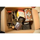 A mixed collection of items to include a tea cady, 1940s kitchenalia, Corgi Lincoln Continental (