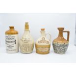 A collection of Stoneware to include a floral ewer, Cream of Irish Whiskey, Bronte and as modern