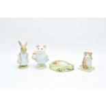 Royal Albert Beatrix Potter figures to include Mrs Flopsy Bunny, Little Pig Robinson, Timmy Willie