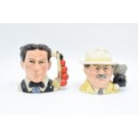 Small Royal Doulton character jugs The Snooker Player D6879 & The Bowls Player D6896 (2) In good