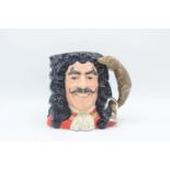 Large Royal Doulton character jug of the year Captain Hook D6947, with certificate. 17cm tall