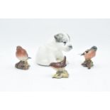 A collection of Beswick birds to include a Chaffinch 991, Wren 993, Robin 980 and a USSR Zik