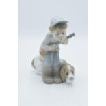 Lladro figure Hunter Puppet 4971. In good condition without any obvious damage or restoration, there
