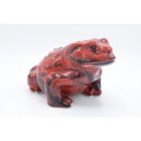 Anita Harris Art Pottery flambe model of a toad, marked as a trial. 11cm tall.