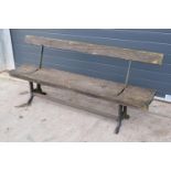 Late Victorian railway style swing-over bench. In functional condition though both need some