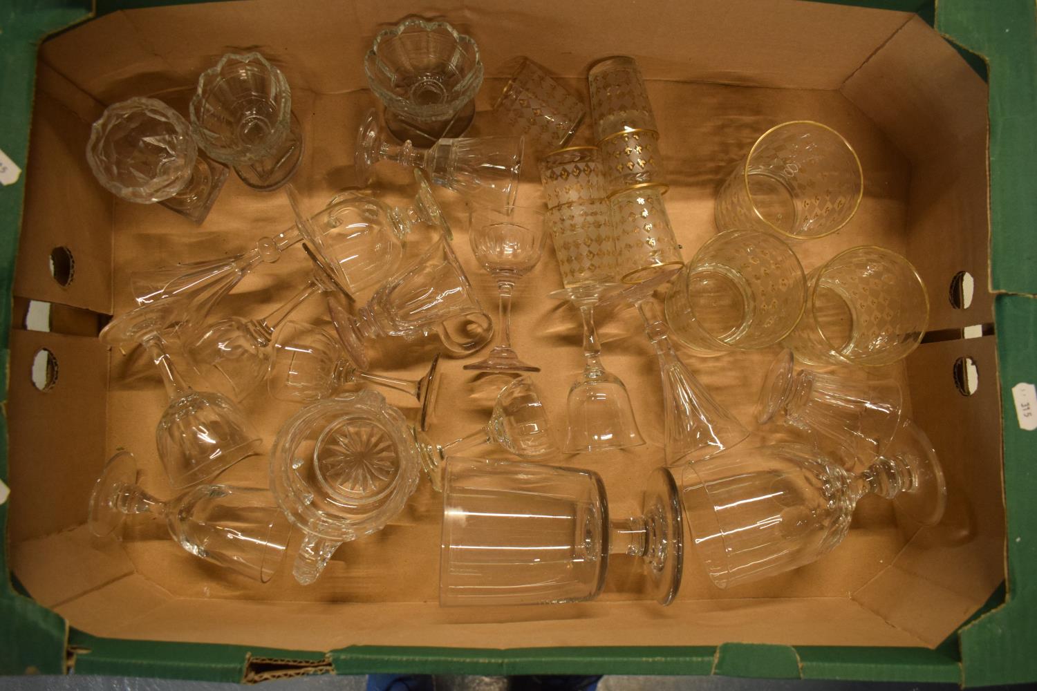 A collection of 19th and 20th century glassware to include tumblers, glasses, monteiths etc . No