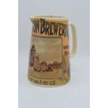 'The Hook Norton Brewery Co' late 20th century transfer print pub jug. In good condition with no