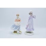 Royal Worcester figures to include 1818: The Regency and Old County Ways, both limited edition (