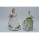 Royal Doulton figures Joanne HN3422 and Fair Lady HN2193 (2) (both seconds). In good condition