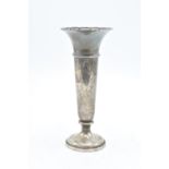 Loaded hallmarked silver flute vase for Birmingham 1918. Gross weight 141.8 grams (loaded with