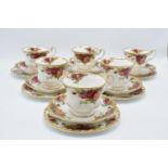 Royal Albert trios in the Old Country Roses design (6 trios). In good condition with no obvious