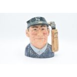 Large Royal Doulton character jug of the Golfer D6784 in a different blue colour way. In good