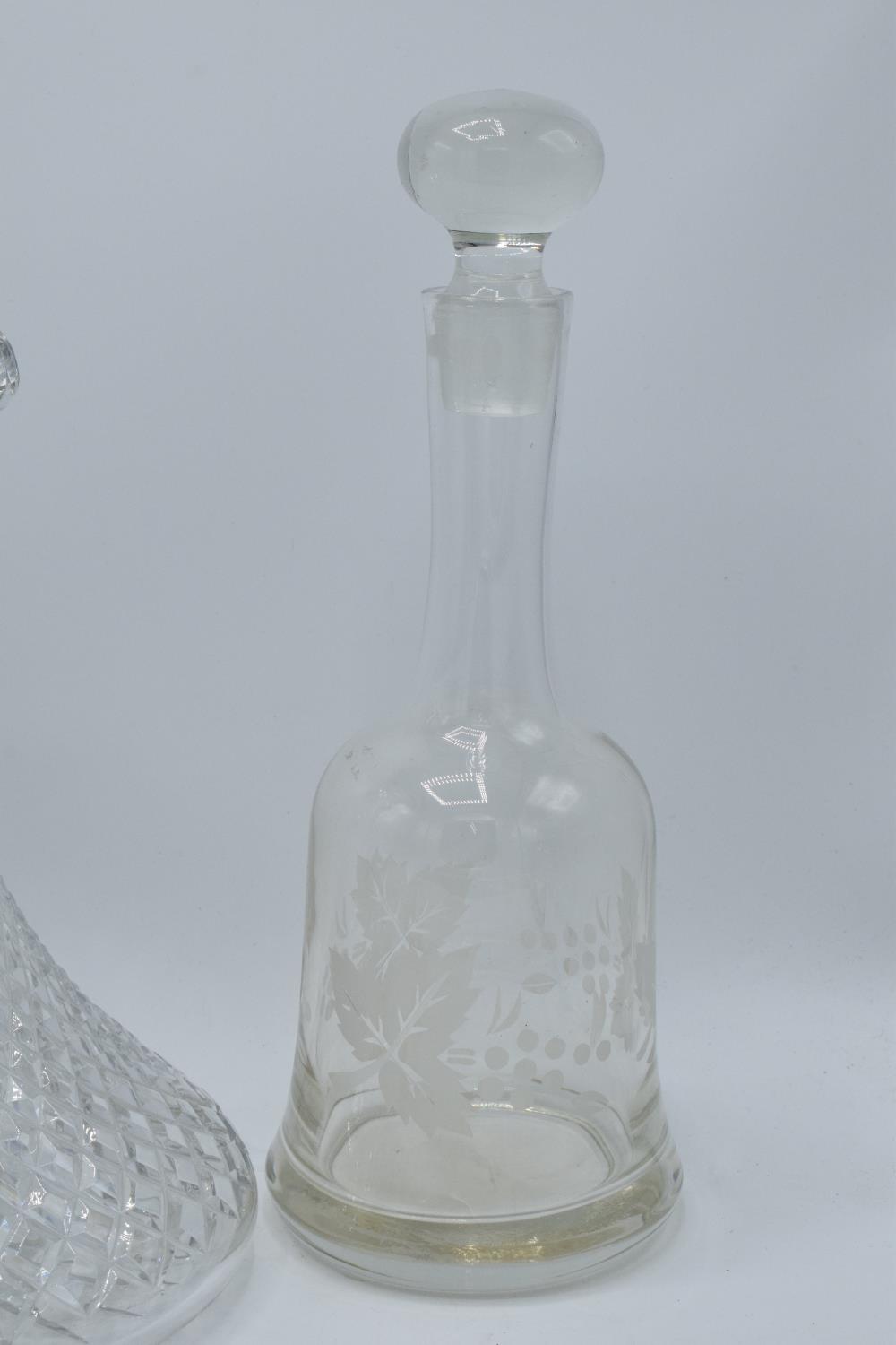 A collection of glass decanters to include a Whitefriars full lead crystal ships style example ( - Image 2 of 5