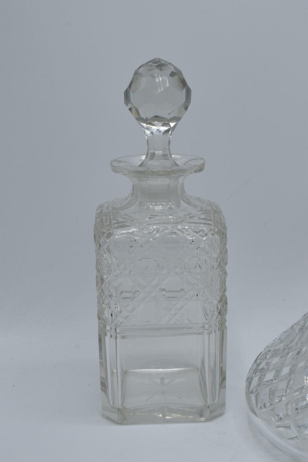 A collection of glass decanters to include a Whitefriars full lead crystal ships style example ( - Image 5 of 5