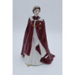 Royal Worcester figure Queens 80th Birthday. In good condition with no obvious damage or