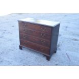 Early 19th century oak chest of drawers. 100 x 49 x 89cm.