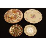 Royal Crown Derby 6 inch 1128 Imari side plate together with an old Avesbury plate and 2 further