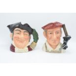 large Royal Doulton character jugs to include Blacksmith D6571 and Mine Host D6468 (2). In good