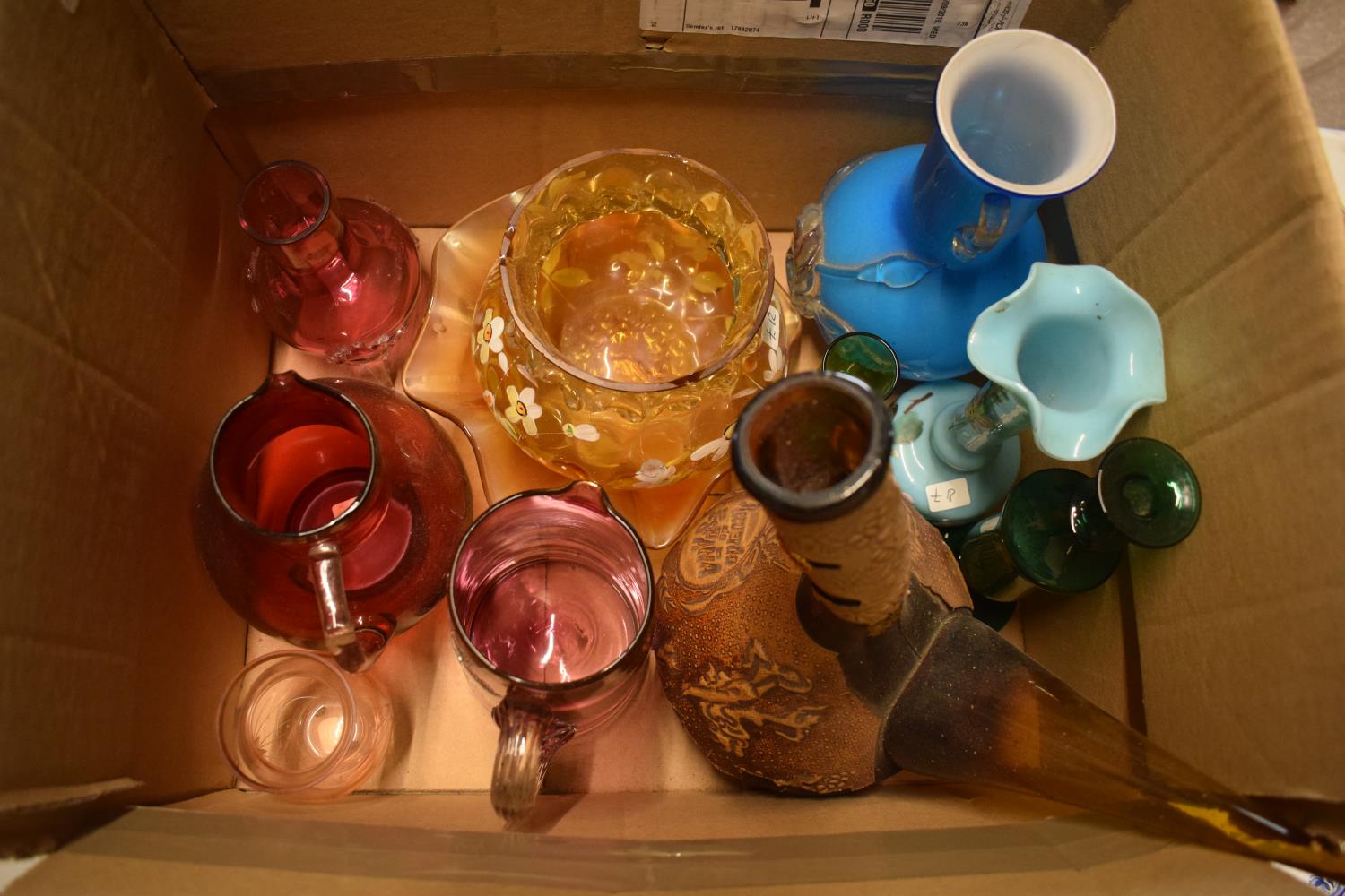 A collection of mainly 19th century glassware to include cranberry etc. Condition is mixed. No