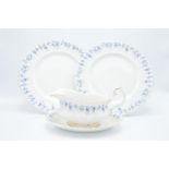 A collection of Royal Albert dinnerware in the Memory Lane pattern to include a large platter, 6 x