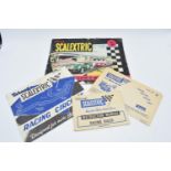 Scalextric vintage catalogue third edition together with extra paperwork